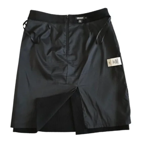 DKNY Women's Small Black Midi Straight/Pencil Wool Blend Fully Lined Skirt - Picture 7 of 16